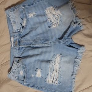 Hi rise Jean shorts